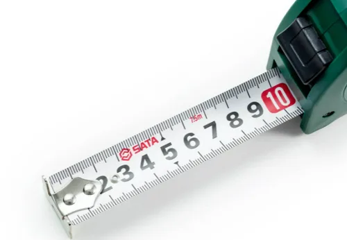 Рулетка Sata 7,5 м c двойной шкалой и карабином 