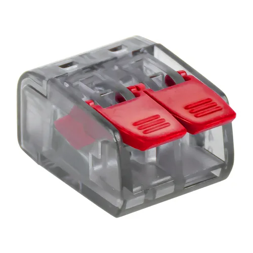 Клемма СМК 221-412, с рычагом, 2 отверстия, 0.08-2.5мм2. EKF