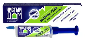 Гель ЧИСТЫЙ ДОМ универсальный от тараканов, садовых и домашних муравьев, 20 мл 