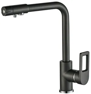 Смеситель для кухни I-TECH, NORMA 42, однорычажный, с подключением к фильтру, графит, гайка