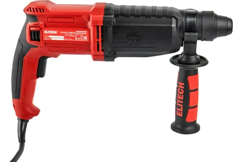 Перфоратор ELITECH П 0928РЭМ SDS+, 900Вт,3реж,3.0Дж,0-5500уд/мин,3.2кг,патрон,адаптер,буры 3шт,долото 2шт