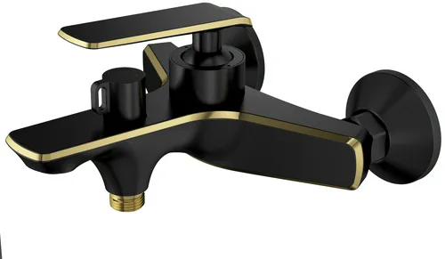Смеситель для ванны ANDROMEDA 20, однорычажный, черный/золото