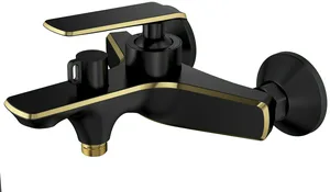 Смеситель для ванны ANDROMEDA 20, однорычажный, черный/золото