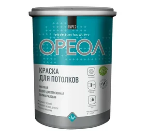 Краска ВД Ореол, белоснеж, для потолков, 1.3кг