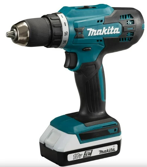 Дрель-шуруповерт аккум MAKITA DF488DWE 18В,2х1.5АчLi-ion,БЗП-13мм,0-400\0-1400об\м,42\24Нм,