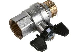 Кран шаровой RTP (ВР-НР) 3/4", ручка бабочка, PN40