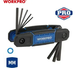 Набор ключей WORKPRO шестигранных, складных, 8шт