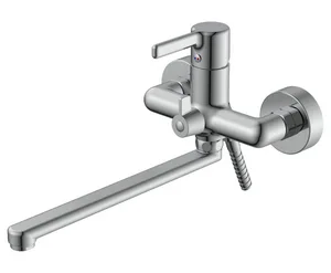 Смеситель VODA Column для ванны, излив 322мм, с аксессуарами