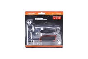Пистолет скобозабивной Кратон регулируемый, метал корпус, тип 53, 4-14мм