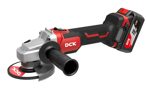 Машина шлифовальная аккумуляторная угловая бесщеточная DCK KDSM03-125, 18В, 125мм, 2*5А/ч, кейс.