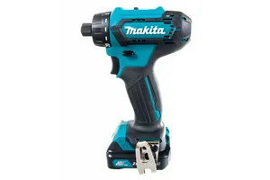 Шуруповерт аккумуляторный MAKITA DF033DWAE  12В,2х2АчLi-ion(слайдер),6-ти гран 1\4",0-450\1700об\м,30\14Нм,1.1кг,чем,подсветка