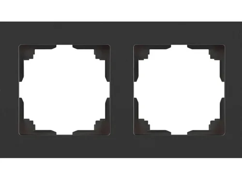 Рамка ЭРА Intro Accent 6-502-07, 2-постовая, графит