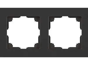 Рамка ЭРА Intro Accent 6-502-07, 2-постовая, графит