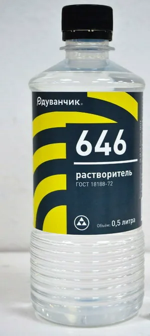 Растворитель 646 Восход ГОСТ 0,5л пэт/бут