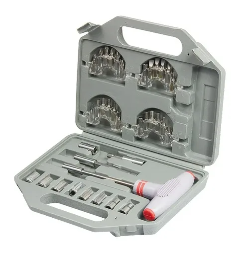 Набор MATRIX отвертка , Т-обр эргономич ручка, набор насадок, CrV, пластик бокс, 36шт