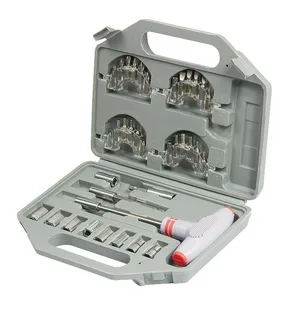 Набор MATRIX отвертка , Т-обр эргономич ручка, набор насадок, CrV, пластик бокс, 36шт