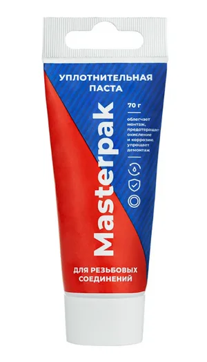 Паста уплотнительная Masterpak, вода, пар, туба, 70 г