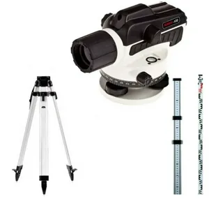 Комплект нивелир оптический ADA Ruber-X32 + Рейка нивелирная телескопическая ADA STAFF 3 + Штатив алюминиевый на винтах ADA Light S