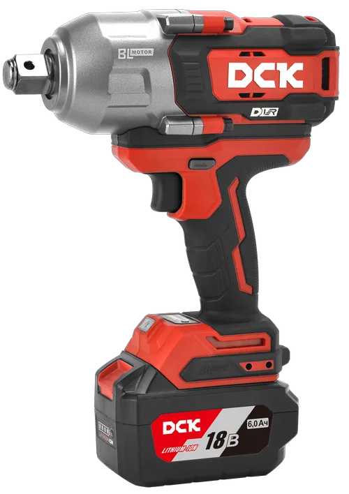 Гайковерт аккум ударный бесщеточный DCK KDPB1288, 18В, 3/4 ", 2*6А/ч. 1288/1700Нм