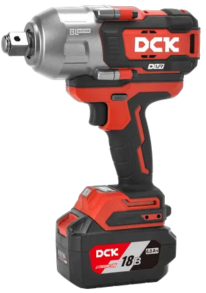 Гайковерт аккум ударный бесщеточный DCK KDPB1288, 18В, 3/4 ", 2*6А/ч. 1288/1700Нм