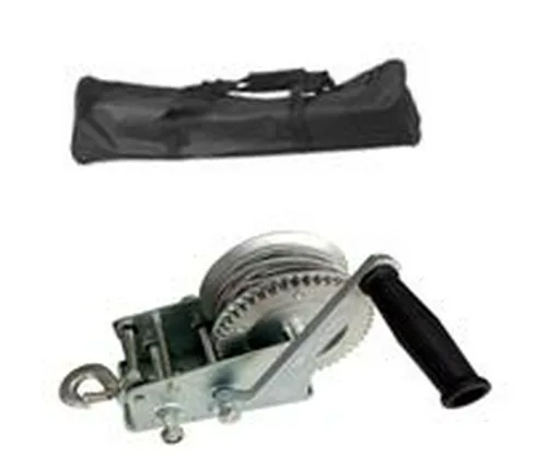 Лебедка ручная барабанная Кратон RCP-1.0 Т, стальной трос 10 М