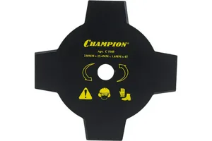 Нож режущий к бензотриммеру CHAMPION  (230 x 25,4 мм) 4 лопасти