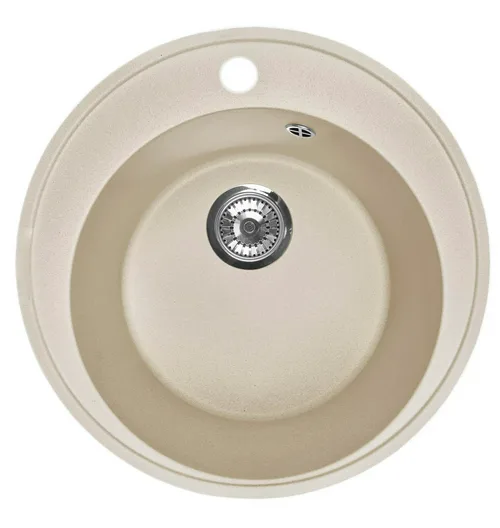 Мойка I-TECH круглая Ø500х190 кварц, песчаный берег
