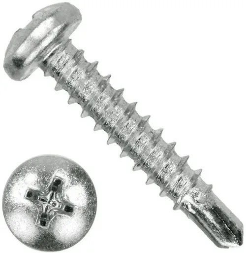 Шуруп 3,5х9,5 с полукр. гол. с буром ч/пасс., 1000шт