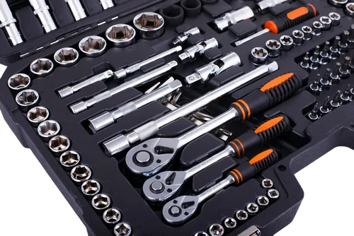 Набор инструментов Кратон TS-23 socket 150, 1/4"+3/8"+1/2"