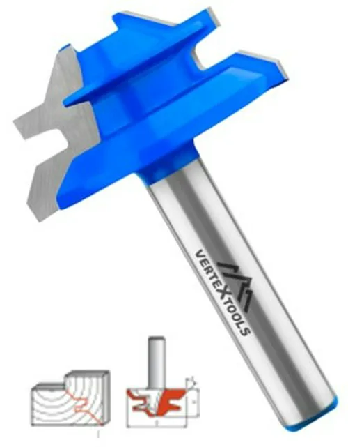 Фреза VERTEX комбинированная хвостовик - 8мм, D-38мм, H-17мм, а°-45°, B-4,76мм L-52,5мм