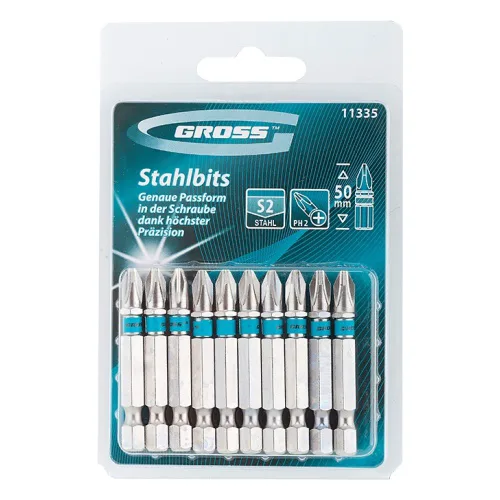 Бит GROSS РН2х50, сталь S2, 1шт(10 в уп.)