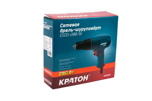 Дрель-шуруповерт сетевая Кратон ESDD-280/16 HOBBY