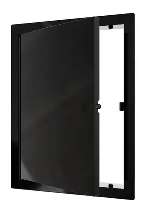 Люк дверца ревизионная LN фланец 200х300 нажимной замок 223х323 Black ЭРА