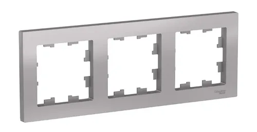 Рамка AtlasDesign 3-постовая, АЛЮМИНИЙ, SE 