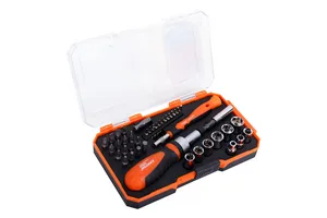 Набор отверток-держателей с битами и торцевыми головками Кратон Complect SSK-03, 41 пр. в кейсе