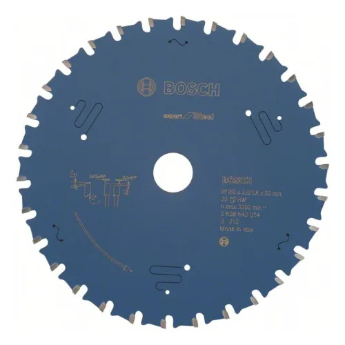 Диск пильный по металлу BOSCH 160x20 30 Expert for Steel