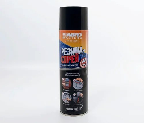 Герметик каучуковый эластичный Резина-спрей ABRO MASTERS черный 540 мл