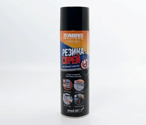 Герметик каучуковый эластичный Резина-спрей ABRO MASTERS черный 540 мл