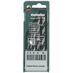 Набор сверл по бетону METABO, 4-5-6-8-10 5 предметов