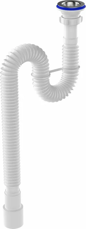 Гофросифон Aquant 1 1/4"х40/50 удлиненный с метал. решеткой (min 620мм - max 1270мм)