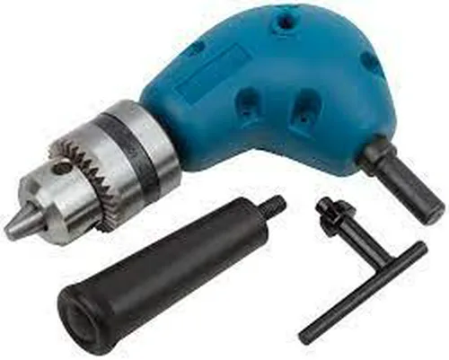 Переходник для дрели угловой металлический прорезиненный FIT 45 градусов