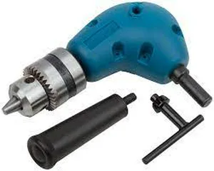 Переходник для дрели угловой металлический прорезиненный FIT 45 градусов