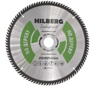 Диск пильный по дереву Hilberg Industrial HW257 255*30*100Т