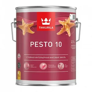 Краска ВД TIKKURILA PESTO 10 А, матовая, 0,9л