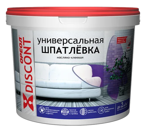 Шпатлевка Ореол Discont универсальная масляно-клеевая д/внутр работ, 1,5кг