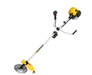 Триммер бензиновый DENZEL DT-52E, 2200 Вт, нож, леска, электростартер, 52 см3, неразъем, состоит из 2 частей