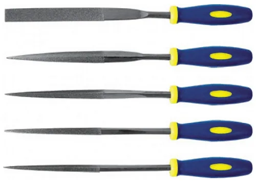 Набор FIT, надфили, алмазные, мягкая ручка, 3х140х50мм, 5шт 
