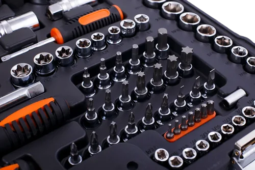 Набор инструментов Кратон TS-23 socket 150, 1/4"+3/8"+1/2"