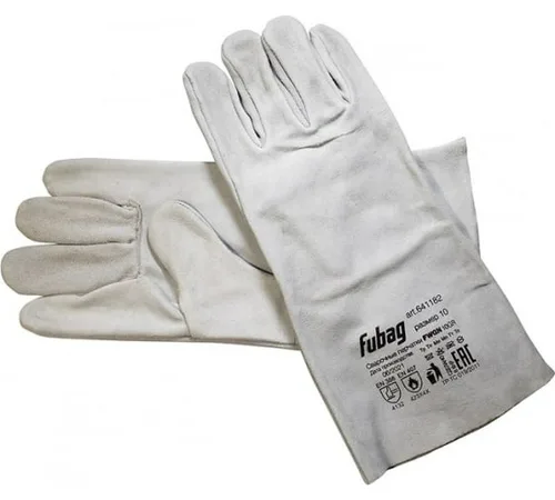 Краги сварщика спилковые FUBAG FWGN 10GR без подкладки, серые