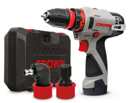 Дрель-шуруповерт аккум CROWN CT21072HQX-2 BMC(СТАКАН),12В,30 Нм,2,0 Ач x 2Li, БЗП 0,8-10 мм